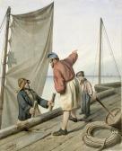 JORDAN Rudolf 1810-1887,Im Hafen ankommender Seemann mit Lotse,Galerie Bassenge DE 2009-11-26