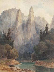 JORGENSEN Christian A,Cathedral Rocks, Yosemite Valley,1907,John Moran Auctioneers 2019-01-13