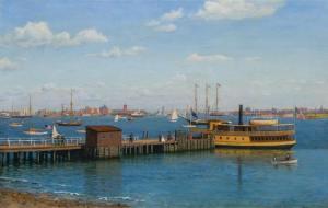 JORGENSEN Niels 1860-1943,View of New York Harbor from Bedlowe Island,1894,Shannon's US 2015-10-29