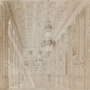 JORGENSEN Thorvald,Design for The Knights' Hall, Christiansborg, Cope,Bruun Rasmussen DK 2016-01-04