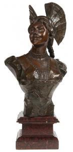 JORIS Frans Josef 1851-1914,Bust of a girl with fan-shaped headgear,Bernaerts BE 2017-06-20