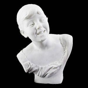 JORIS Frans Josef 1851-1914,Bust of a smiling girl,Bernaerts BE 2016-06-14
