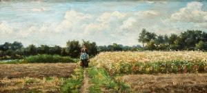 JORISSEN Willem 1871-1910,Retour des champs,Horta BE 2016-06-20