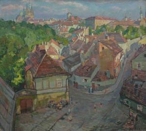 JOSEF JANOUSEK,Hradcany seen from Novy Svet,1939,Meissner Neumann CZ 2007-11-10