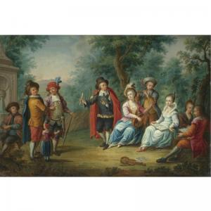 JOSEF OBLASSER 1707-1746,A PARK LANDSCAPE WITH A MUSICAL PARTY,Sotheby's GB 2008-04-24