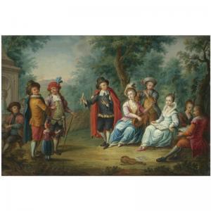 JOSEF OBLASSER 1707-1746,A PARK LANDSCAPE WITH A MUSICAL PARTY,Sotheby's GB 2008-10-30