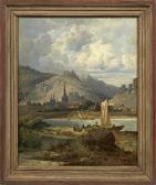JOSEFFY J,Ansicht von Bacharach am Rhein Blick von der anderen,1881,Schloss DE 2017-12-02
