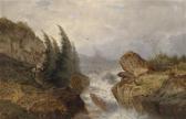 JOSEFFY J,Storm over a Mountain Landscape withMountain Torrent,1882,Palais Dorotheum AT 2011-04-28