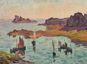 JOSEPH Albert 1868-1952,Vue d'une baie en Bretagne,EVE FR 2020-06-22