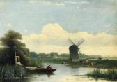 JOSEPHUS MADLENER Antonius 1827-1890,Holländische Flusslandschaft,Van Ham DE 2014-05-16