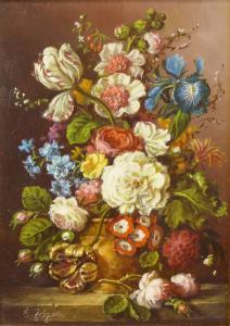 JOSZA Elia 1932,Still life study of a vase of flowers,20th Century,Wright Marshall GB 2019-05-27