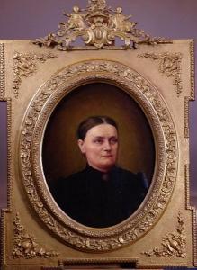 JOTTHIER Louis 1866-1942,Portraits d'un couple de notables,1892,Monsantic BE 2021-06-27