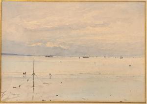 JOUAS Édouard Étienne 1800-1900,A marée basse,Osenat FR 2023-11-26