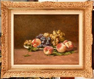 JOUAS Édouard Étienne 1800-1900,L'assiette de fruit,Osenat FR 2022-06-19