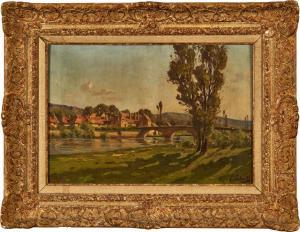 JOUBERT Léon 1876-1920,La ville sur la rivière,Dobiaschofsky CH 2023-11-08