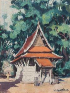 JOUBIOUX Henry 1924-1986,Pagodes Wat-Khéo,Aguttes FR 2018-10-22