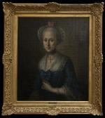 JOUFFROY Pierre 1718-1796,Portrait de dame de qualité.,Sadde FR 2014-10-30