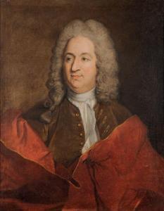 JOUFFROY Pierre,Portrait de gentilhomme à mi-corps coiffé d'une pe,1731,Doutrebente 2023-06-16
