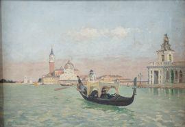 JOURDAIN Roger Joseph 1845-1918,Gondole dans la lagune de Venise,Boisgirard - Antonini FR 2021-05-27
