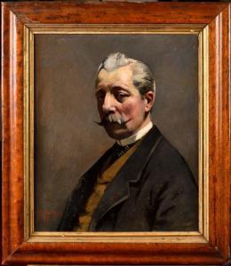 JOURDAN Émile 1860-1931,Portrait d'homme,1887,Osenat FR 2023-11-26