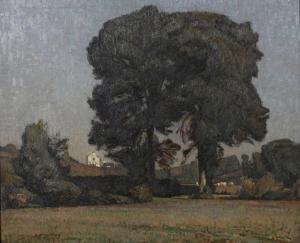 JOURDAN Louis 1872-1948,Paysage à l'arbre,Etienne de Baecque FR 2024-02-06