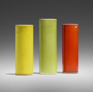 JOUVE Georges 1910-1964,Cylinder vases, set of three,1955,Wright US 2024-03-28