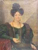 JOUY Joseph Nicolas 1809-1880,Portrait d'une élégante,1838,Pierre Bergé & Associés FR 2022-10-19