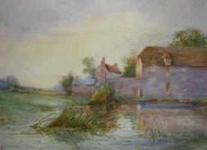 JOWETT Frank B 1890-1940,Lake scene with mill,Peter Wilson GB 2018-02-01