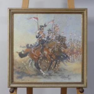 JOWETT Percy Hague 1882-1955,Military scene with mounted lancers,Chilcotts GB 2022-07-16