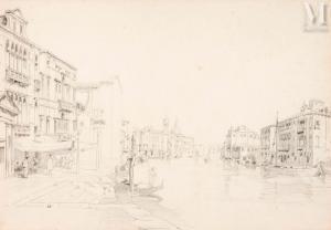 JOYANT Jules Romain 1803-1854,Deux vues de Venise : Canal à Venise,Millon & Associés FR 2022-05-19