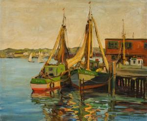 JUDSON Alice 1876-1948,Drying Nets Gloucester,Shannon's US 2023-06-22