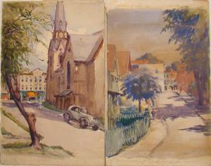 JUDSON Alice 1876-1948,Two street scenes,Eldred's US 2008-07-30