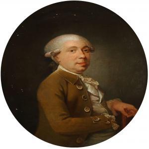 JUEL Jens 1745-1802,Man with wig in green jacket with big buttons,Bruun Rasmussen DK 2015-11-16