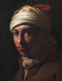 JUEL Jens 1745-1802,\“Mand med turban\”. Man with turban,Bruun Rasmussen DK 2020-12-01