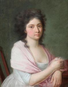 JUEL Jens 1745-1802,Portrait of Engelke Charlotte Ryberg wife of Johan,Bruun Rasmussen DK 2024-03-04