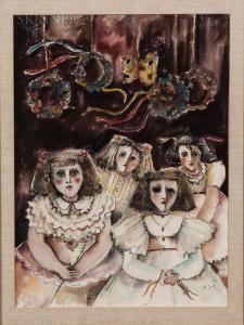 Jug Marija Pecaric 1937,Four Girls in Party Dresses,Skinner US 2019-04-18