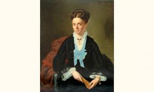JULIARD Alexandre 1817,Portrait d'une élégante,Iegor-Hotel Des Encans CA 2005-12-12