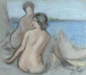 JULIEN Edouard 1883-1966,Nues féminins au bord de l'eau,Deburaux & Associ FR 2013-11-18