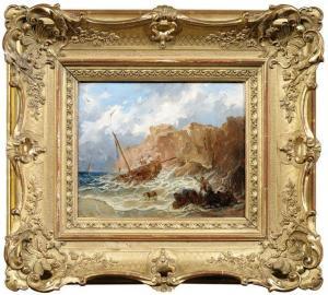 JULIEN Gustave Marius 1825-1881,Schiffbrüchige vor der Amalfiküste,Nagel DE 2010-02-10