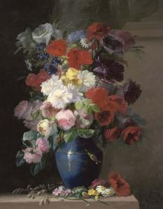 JULLIARD C 1800-1800,Roses, poppies, daisies and other summer blooms in,1874,Christie's 2007-05-24