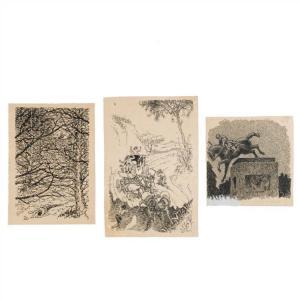 JUNCEDA Joan 1881-1948,Tres ilustraciones,Subarna ES 2016-12-21