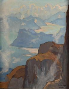 JUNGK Elfriede 1889-1954,Canyon Landscape,1933,David Lay GB 2017-10-26
