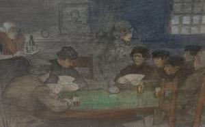 Jungman Nico 1872-1935,Card players around a table,Gorringes GB 2021-05-24