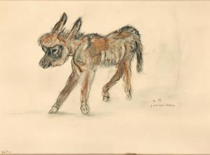 JUNGNICKEL Ludwig Heinrich 1881-1965,A newborn donkey,1921,Palais Dorotheum AT 2024-03-14