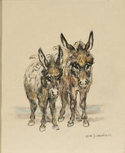JUNGNICKEL Ludwig Heinrich 1881-1965,Two donkeys,Palais Dorotheum AT 2024-03-14