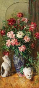 JUNGWIRTH Josef,A Large Bouquet of Flowers with Peonies in a Vase ,1924,Palais Dorotheum 2022-02-22