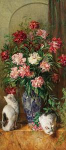 JUNGWIRTH Josef,A Large Bouquet of Flowers with Peonies in a Vase ,1924,Palais Dorotheum 2021-06-07