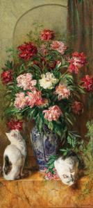 JUNGWIRTH Josef,A large bouquet of flowers with peonies in a vase ,1924,Palais Dorotheum 2023-09-07