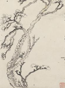 JUNMING JIN 1602-1675,Ink Plum Blossoms,1668,Christie's GB 2011-11-28