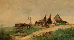 JUSTE Javier 1856-1899,Campamento gitano.,1880,Brok ES 2010-02-02